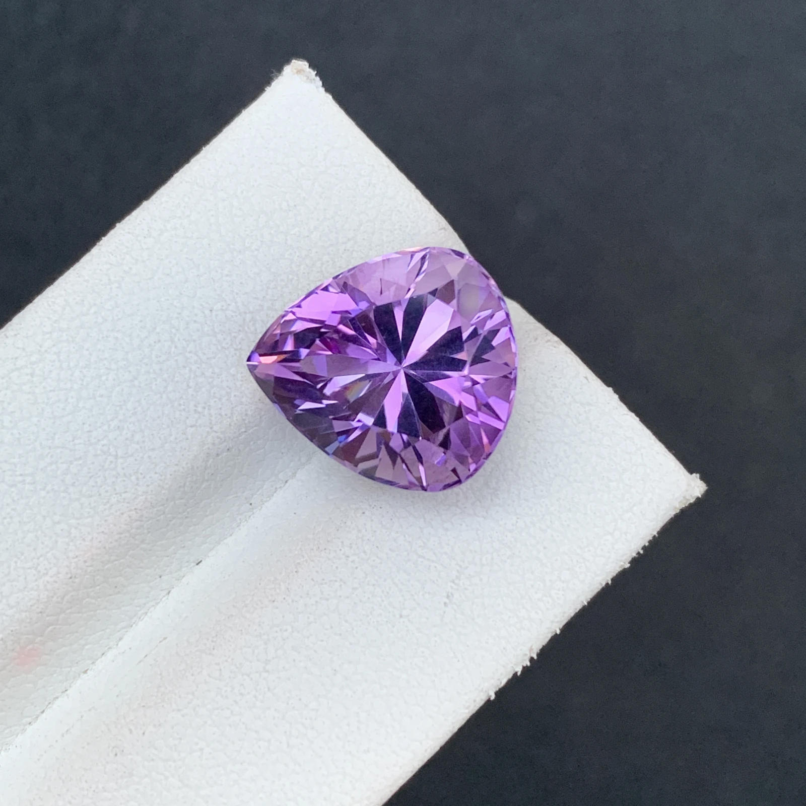 9.75 CT Natural Purple Amethyst Pear Shape Loose Gemstone — view 4